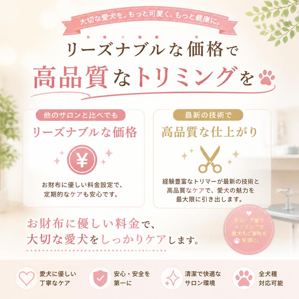 安心価格で高品質なサービス