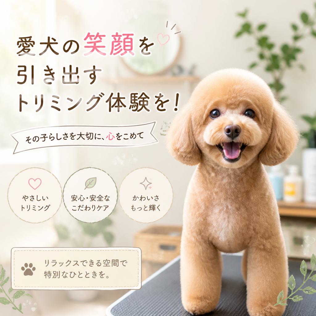 愛犬の笑顔を引き出すトリミング体験を！