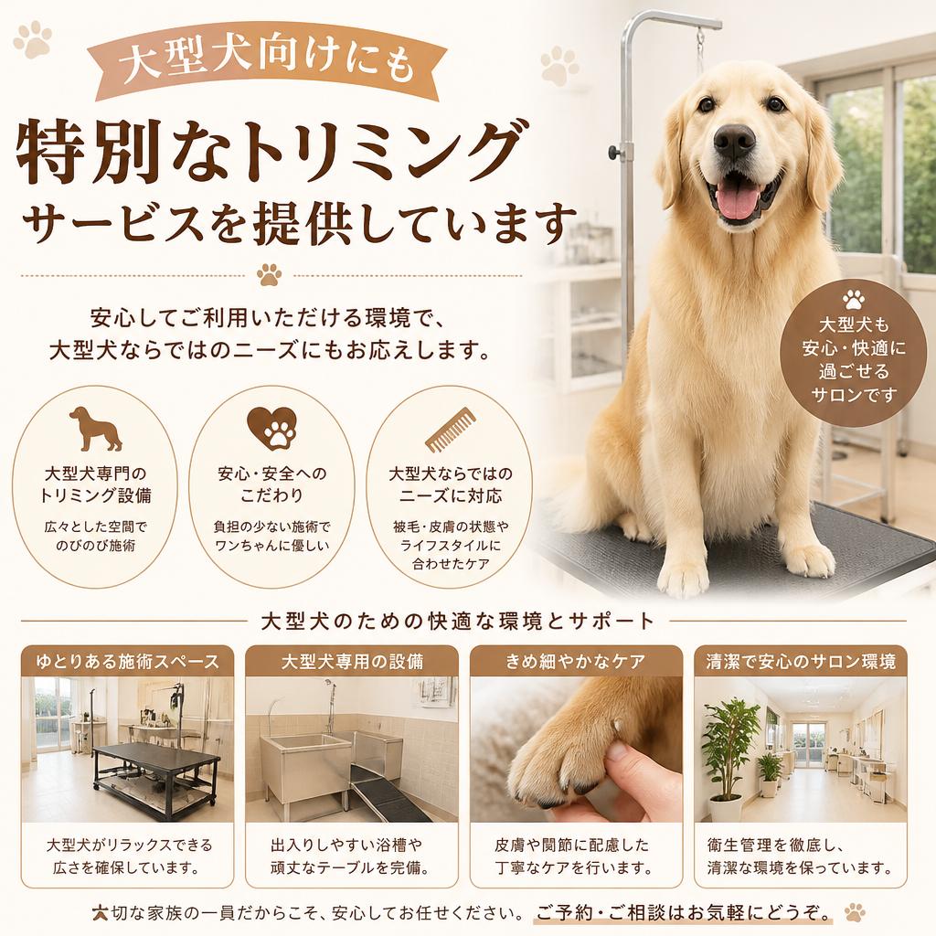 大型犬にも対応