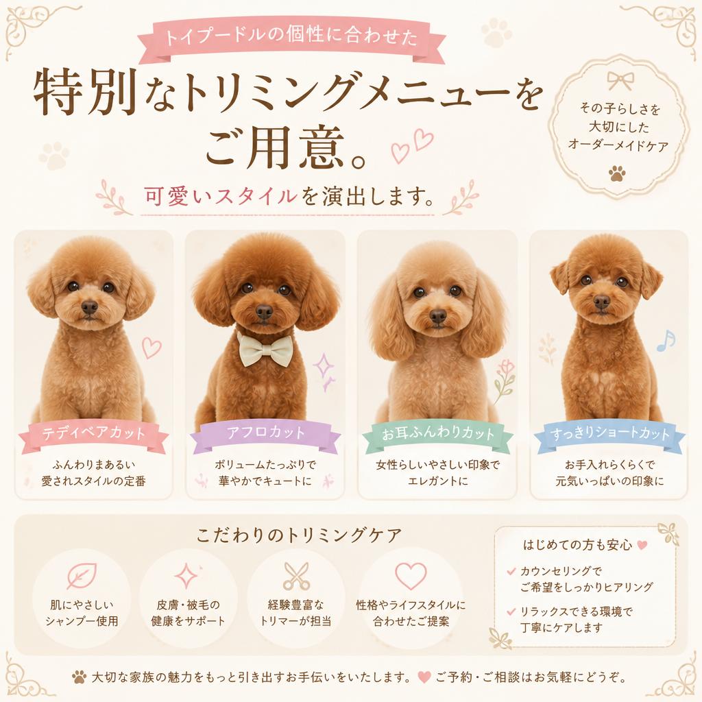 トイプードル専用メニュー