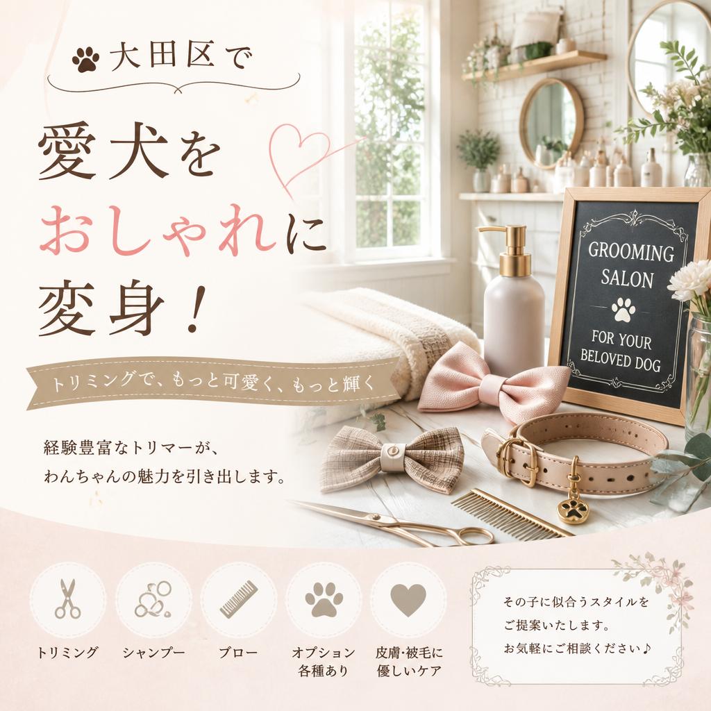 大田区で愛犬をおしゃれに変身！