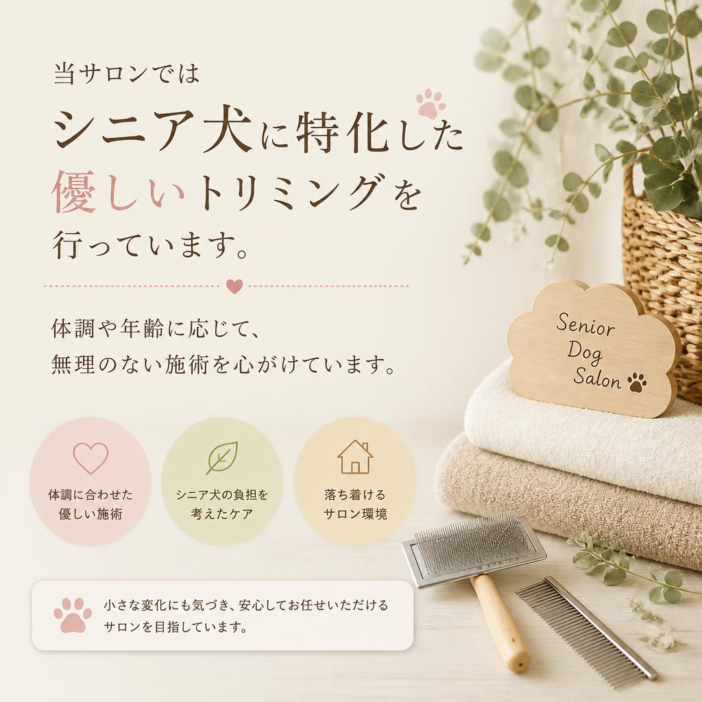 シニア犬に優しいトリミング！