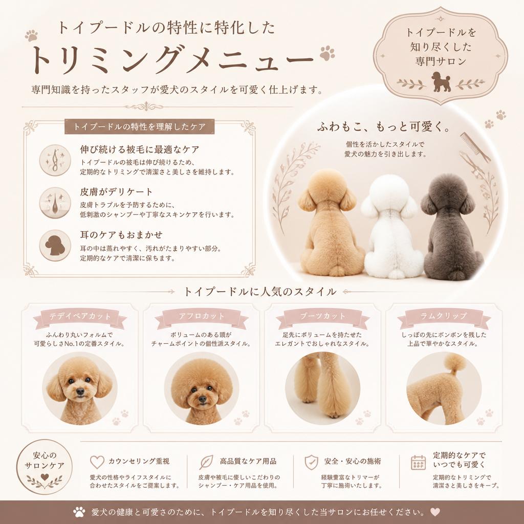 トイプードル専門のトリミング