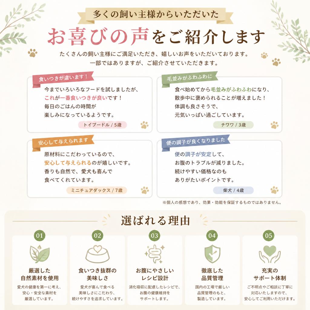 飼い主様の声
