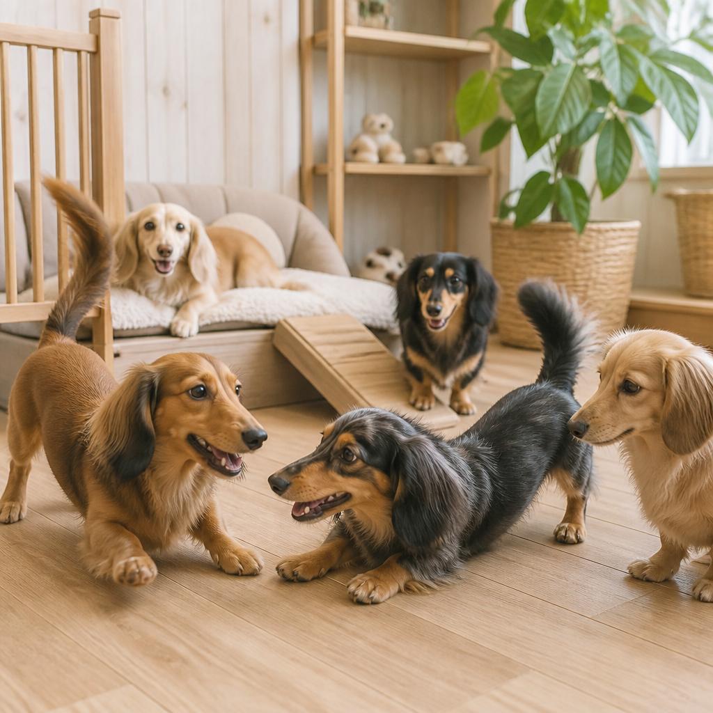 看板犬と一緒に楽しい時間を